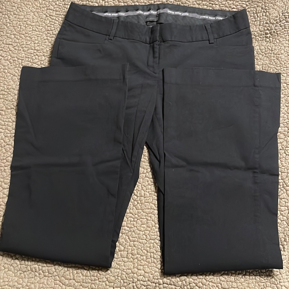 Black Express Design Studio Slacks Size 8R Bell Bottoms